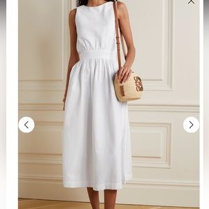 Suzie Kondi White Lina Cotton midi summer dress medium NWT